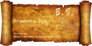 Brambora Iza névjegykártya